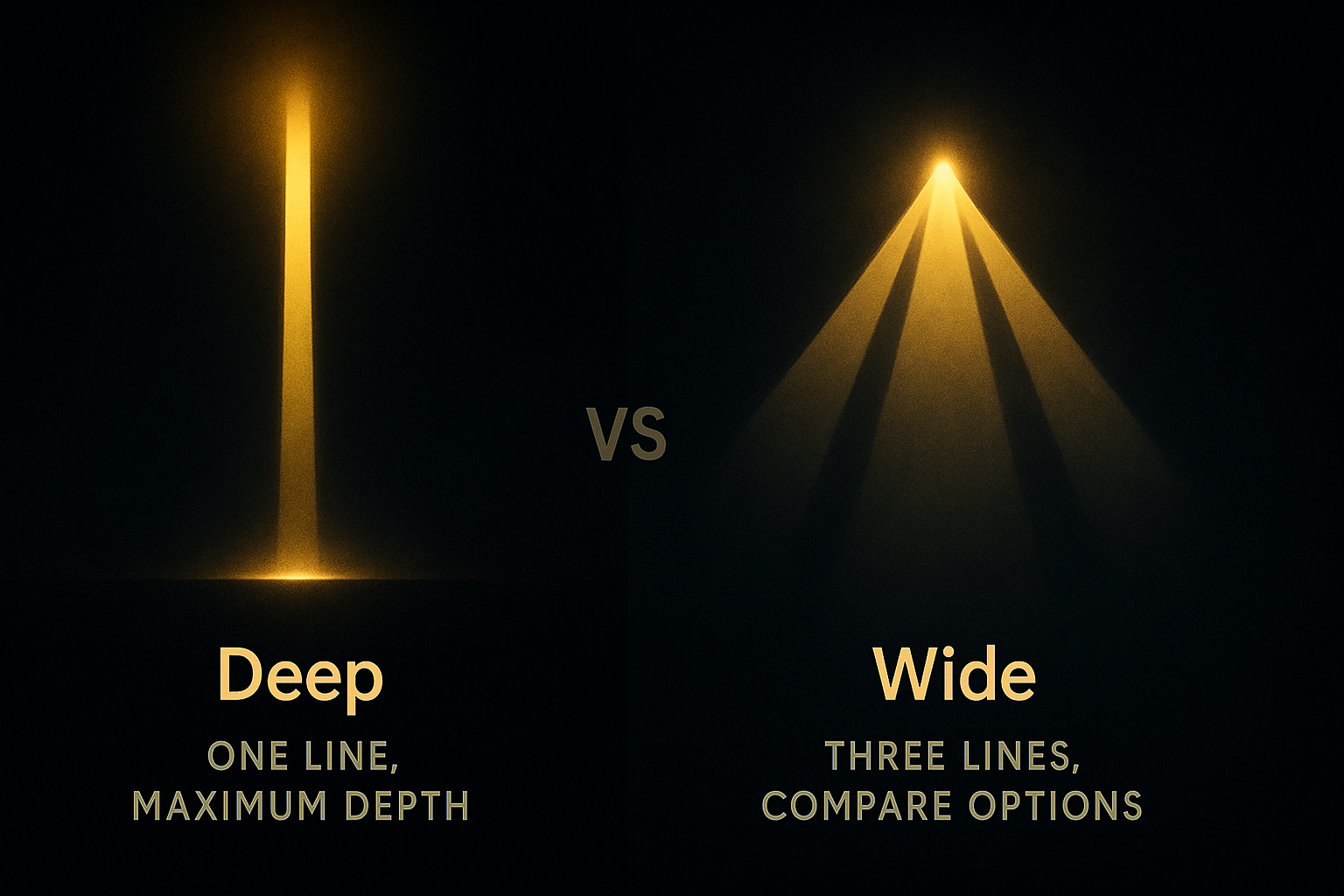 Depth vs breadth trade-off
